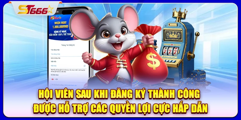 Hội viên sau khi đăng ký thành công được hỗ trợ các quyền lợi cực hấp dẫn