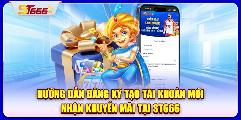 Hướng dẫn đăng ký tạo tài khoản mới nhận khuyến mãi tại ST666